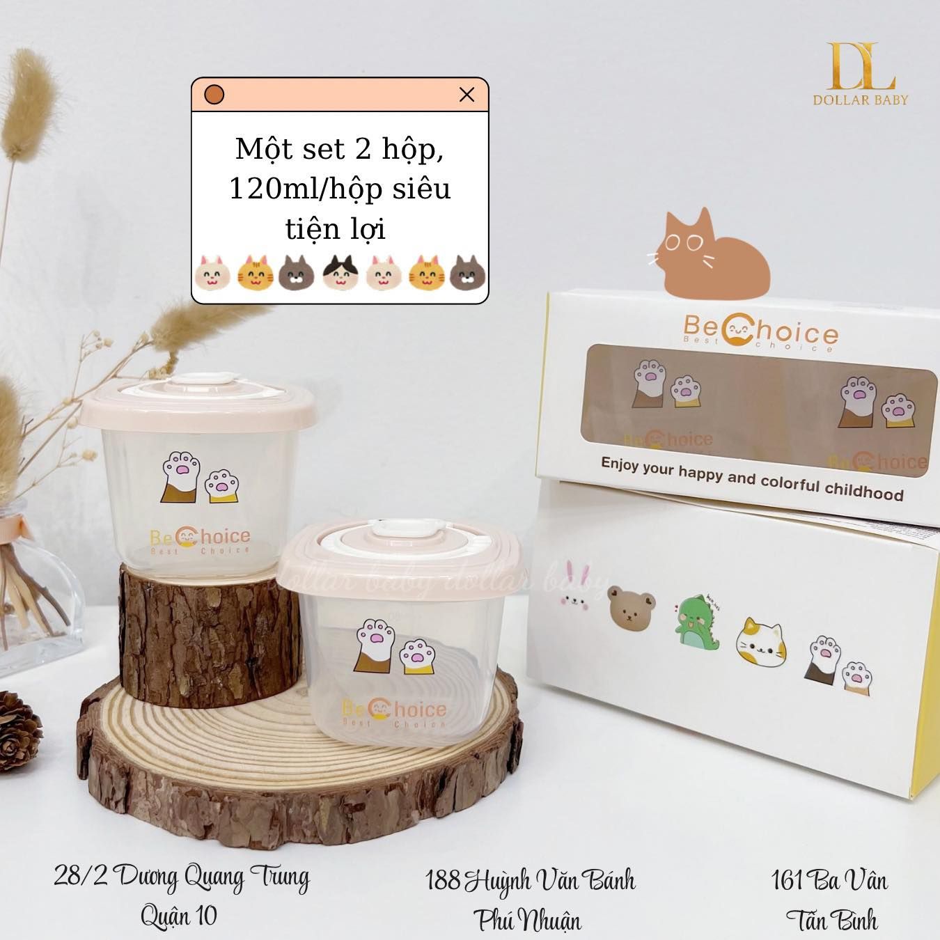  Set 2 Hủ Nhựa Trữ Đông BeChoice 