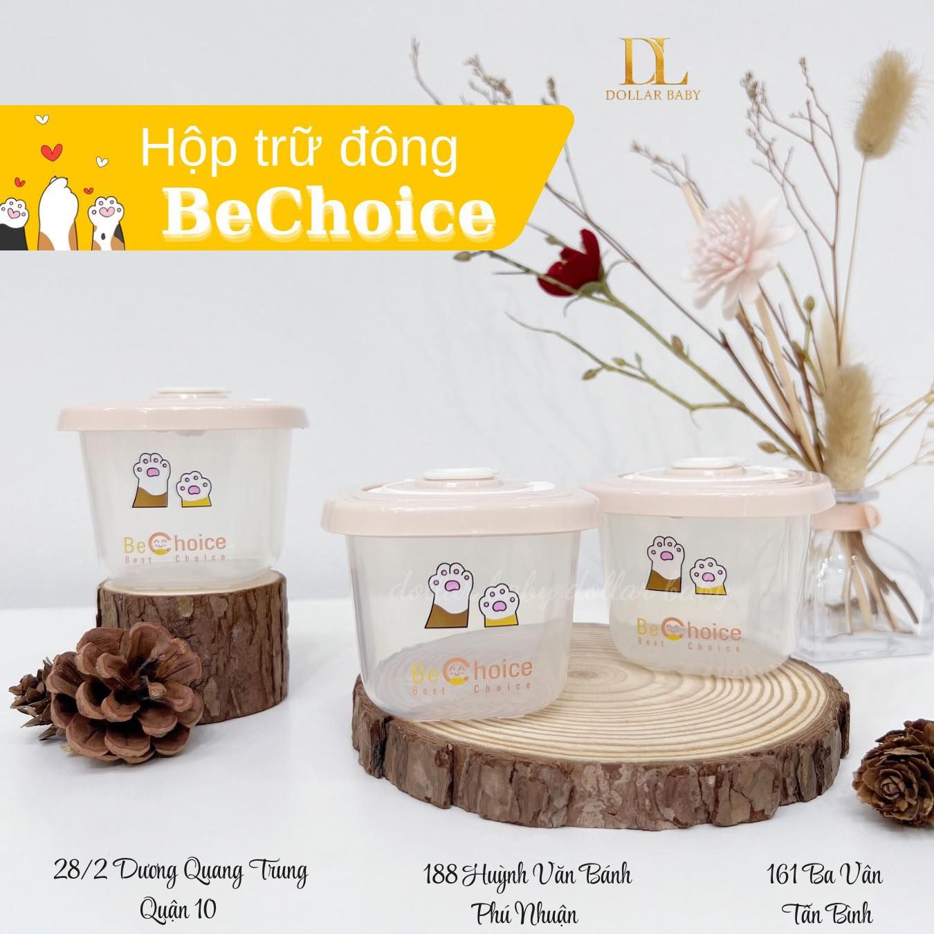  Set 2 Hủ Nhựa Trữ Đông BeChoice 
