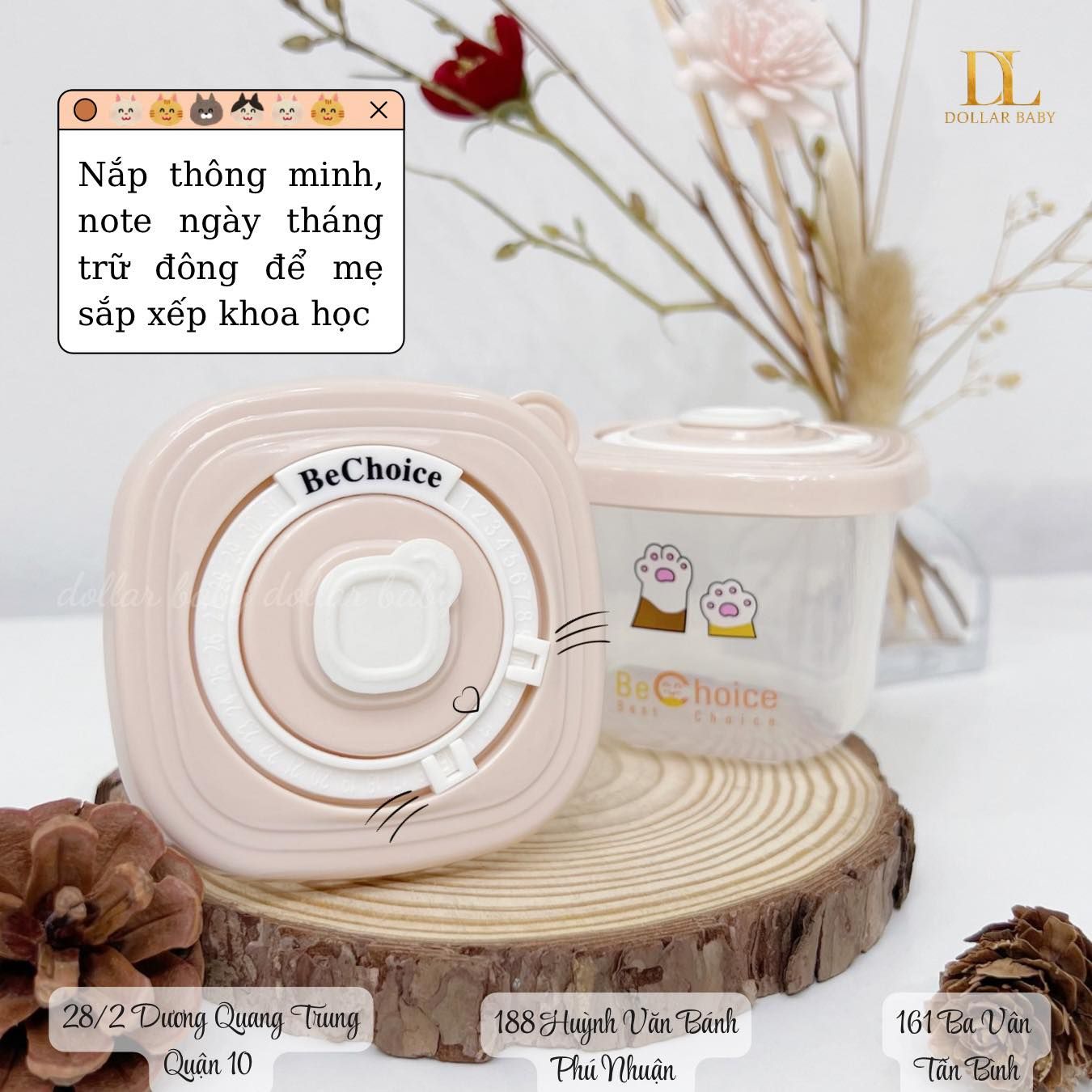  Set 2 Hủ Nhựa Trữ Đông BeChoice 