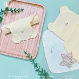  NOUS - Khăn lót lưng thấm mồ hôi màu vàng phối trắng 