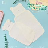  NOUS - Khăn lót lưng thấm mồ hôi màu vàng phối trắng 