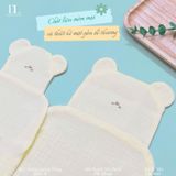  NOUS - Khăn lót lưng thấm mồ hôi màu vàng phối trắng 