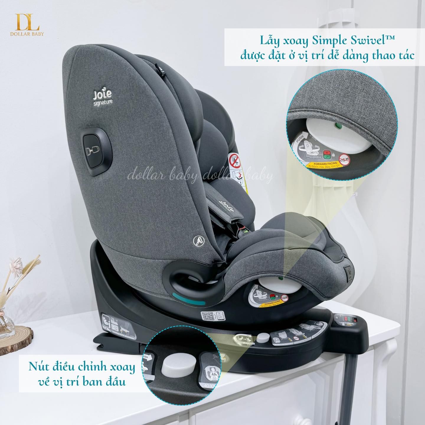  Ghế ngồi ô tô Joie i-Spin XL Signature Ebony 