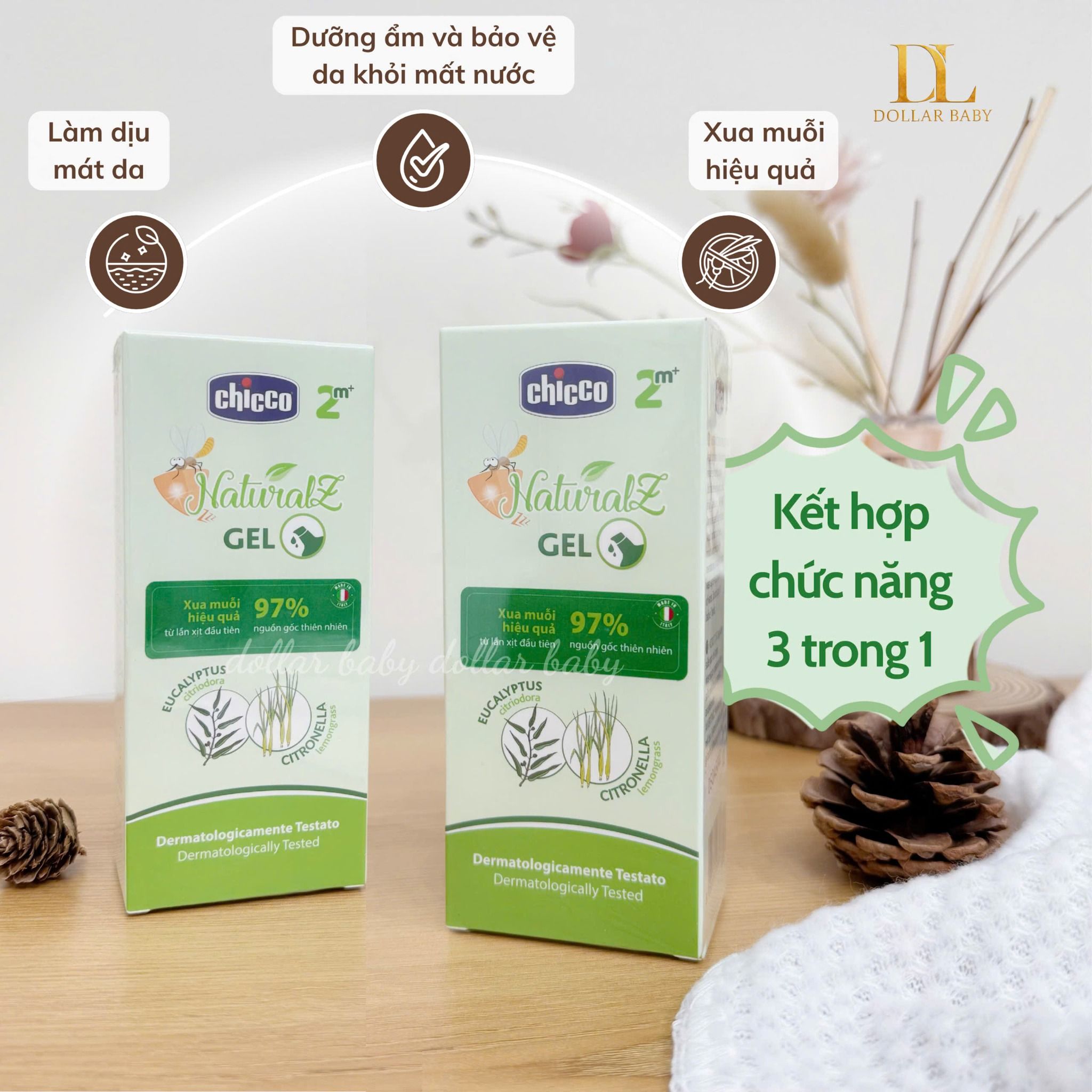  Gel Xịt Bảo Vệ Da Chiết Xuất Tinh Dầu Tự Nhiên CHICCO từ 2 Tháng Tuổi 