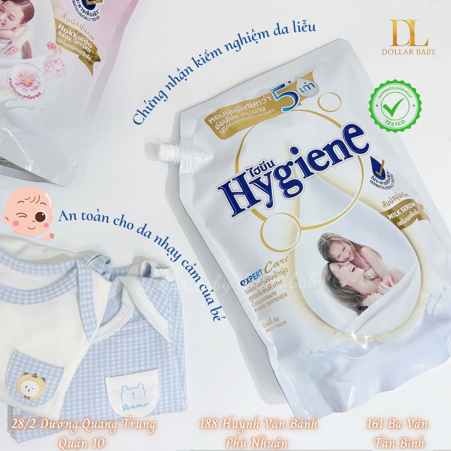  Nước Xả Vải Đậm Đặc Hygiene - Dành cho bé sơ sinh ( 1300ml ) 