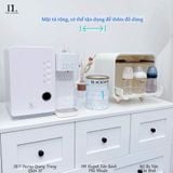  Bộ Tủ Gỗ Trắng Núm Tròn Đen Không Chân ( Tủ đứng 1 hộc ) 