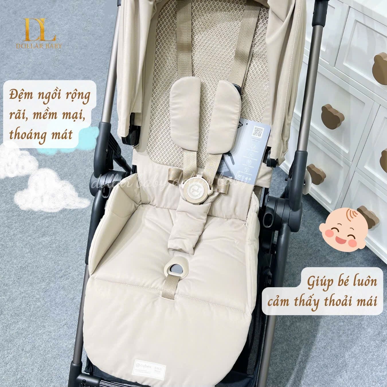  Xe Đẩy 2 Chiều Gấp Gọn Cybex Melio TPE + Bumper Bar 