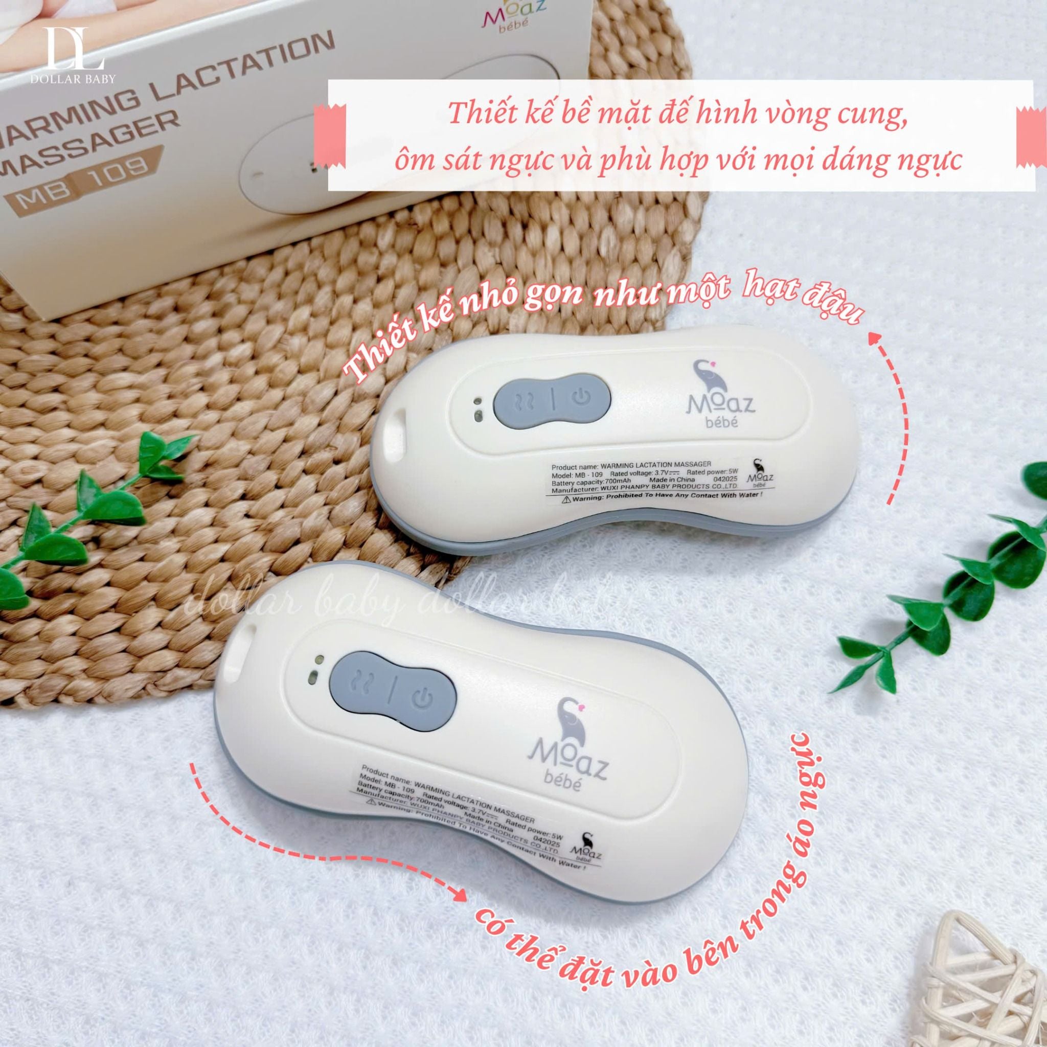  MOAZ BÉBÉ - Máy Massage và chườm ấm ngực - MB109 