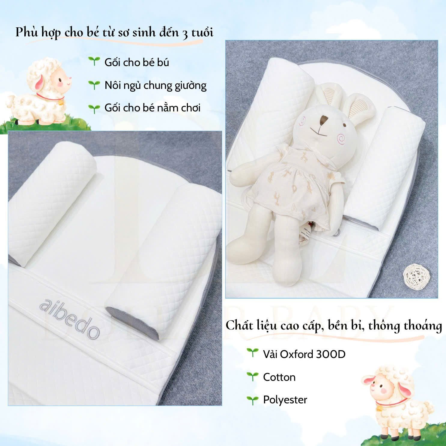  Gối Chống Trào Ngược Gấp Gọn Aibedo 