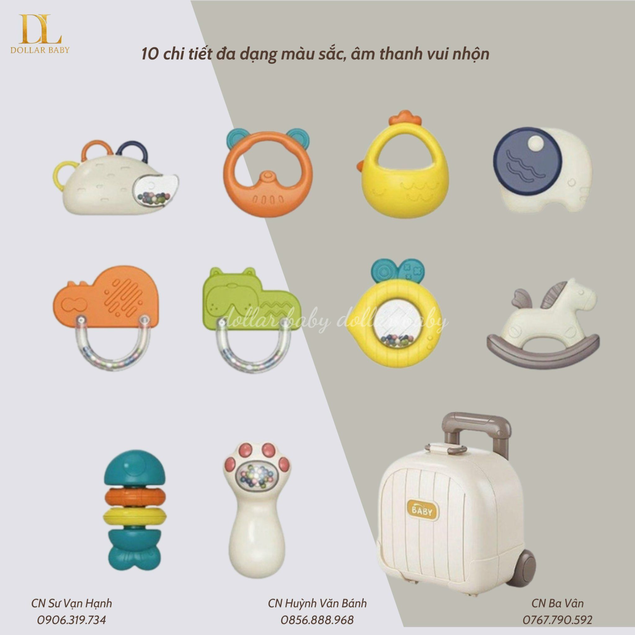  Xúc Xắc Vali Vivakids (10 chi tiết ) 