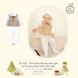  Joyful Festival - Set Body Dài Tay Kèm Gile La Pomme Bèo Nhún Xinh Xắn - Be 