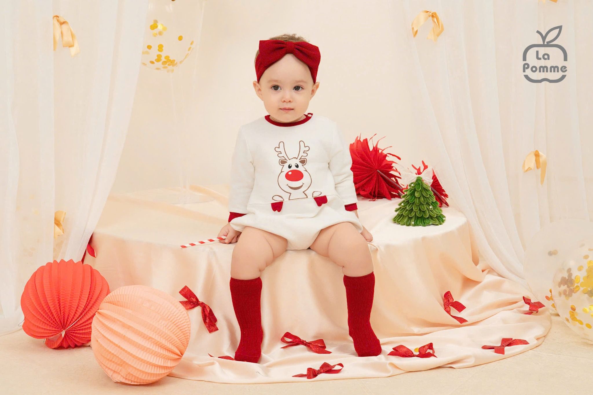  Joyful Festival - Body Dài Tay La Pomme Mềm Mại - Trắng 