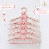  Set 5 móc treo quần áo hình thỏ cho bé 