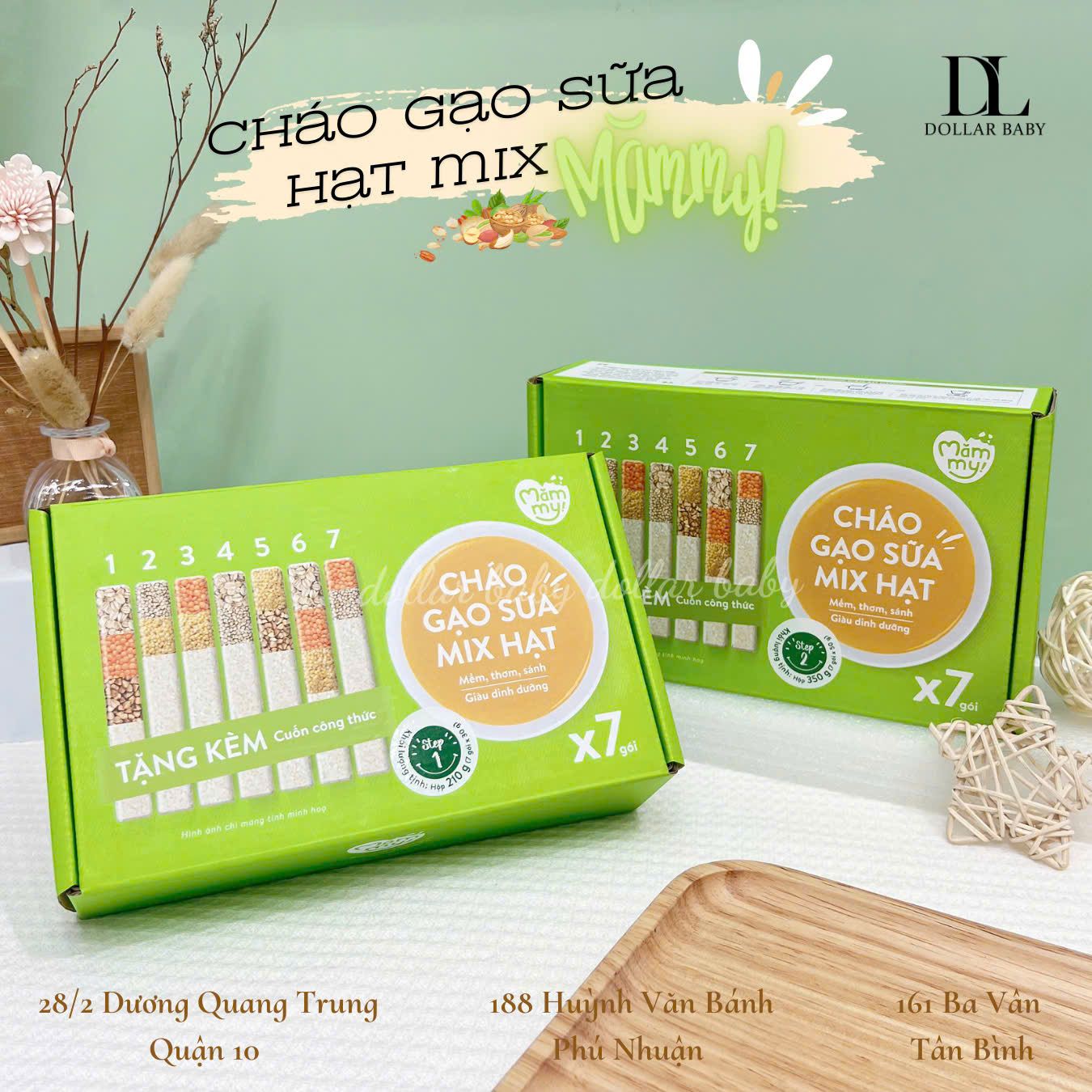  Set cháo gạo sữa mix hạt - MămMy ( set 7 gói ) 