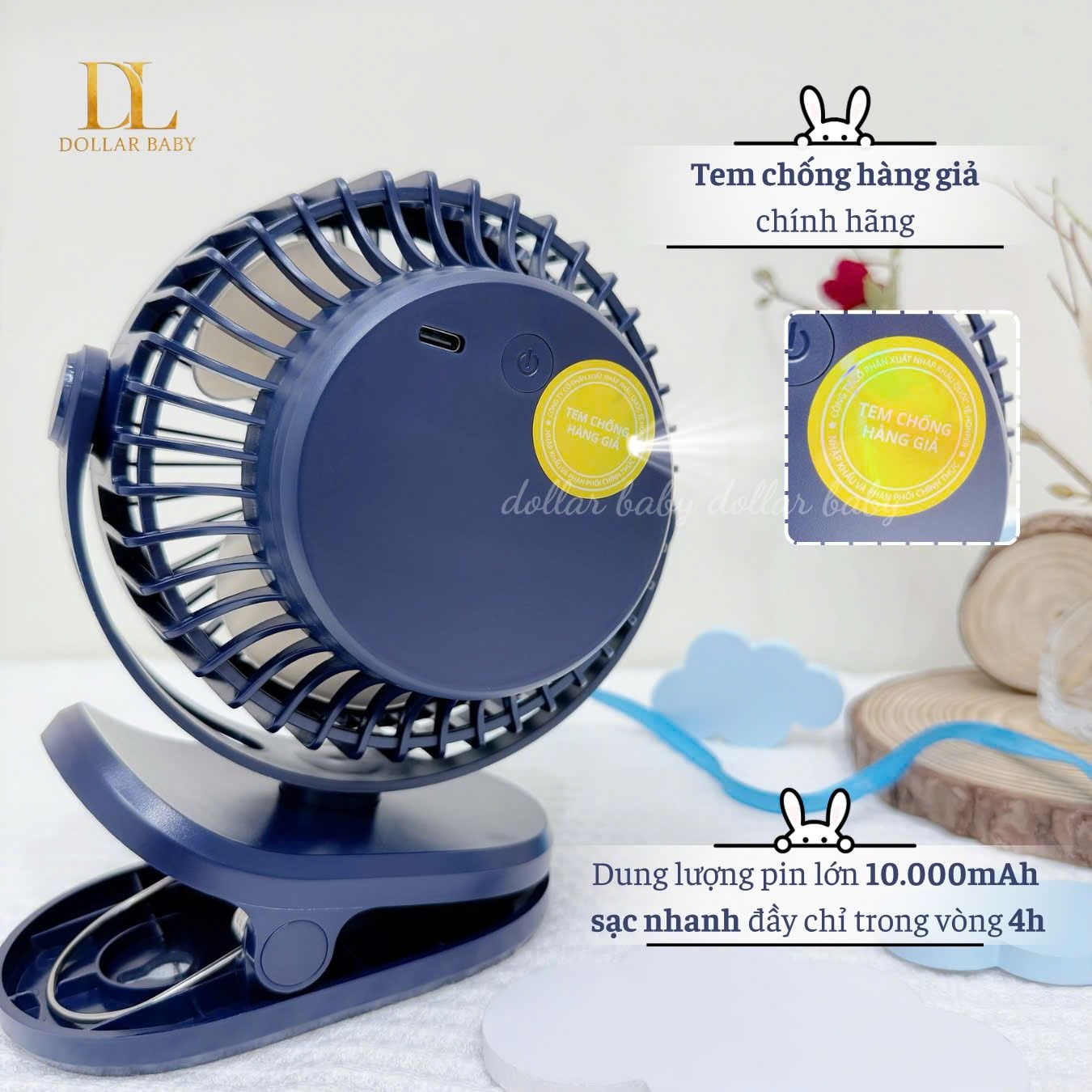  Quạt Sạc Tích Điện Honper  HP2301 