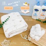  Khăn Đa Năng Xô Muslin 6 Lớp La Pomme Hoạ Tiết ( 100 x 100 ) 