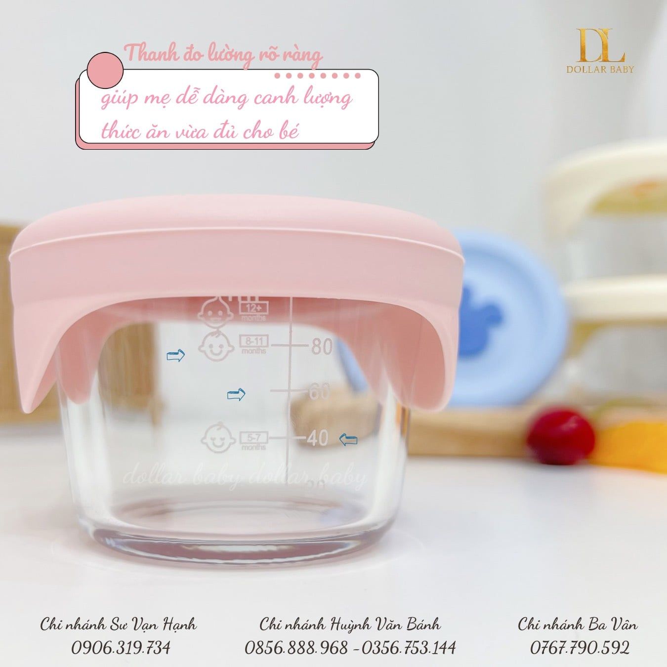  Set 3 hủ thuỷ tinh trữ thức ăn Kichilachi 