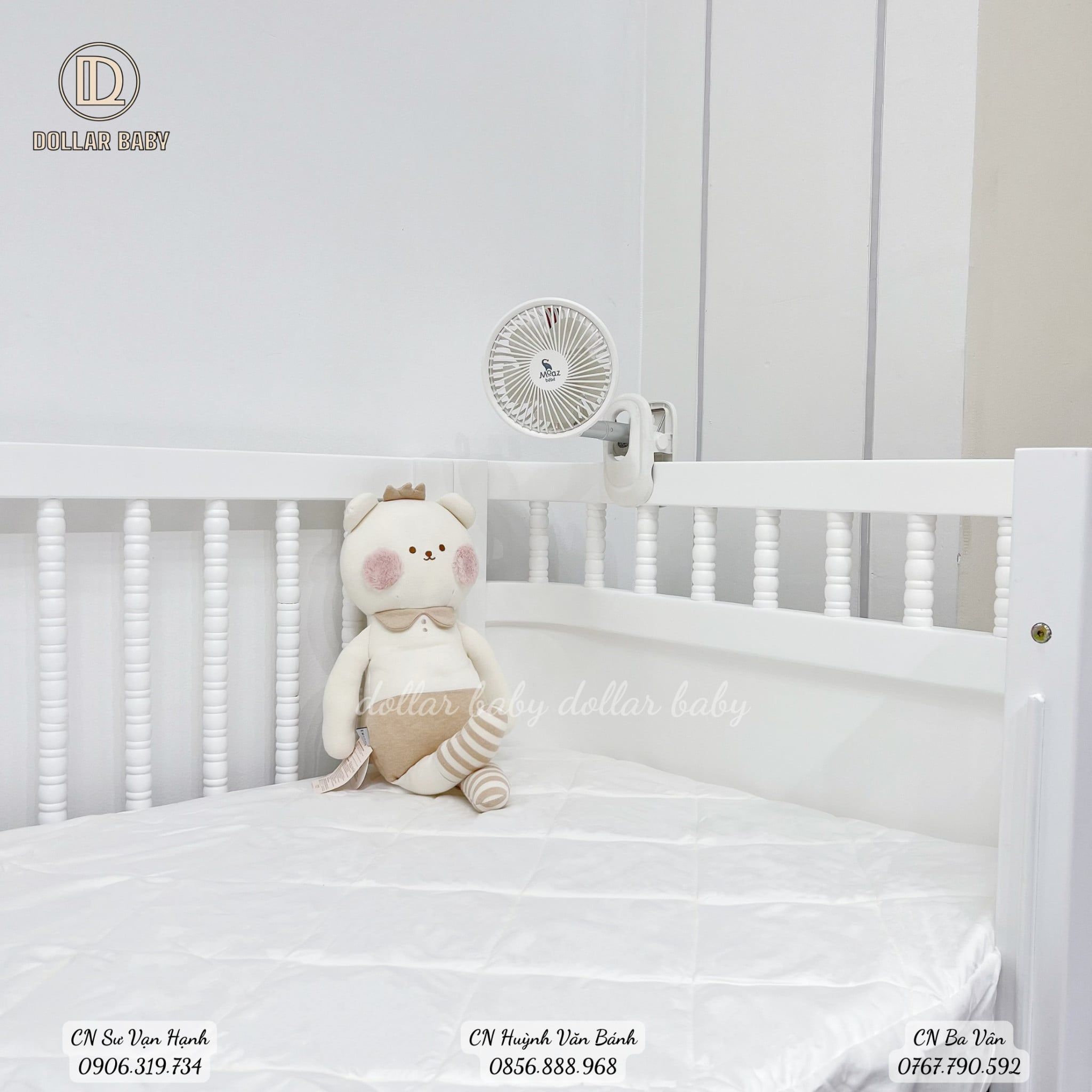  Cũi Gỗ Cao Cấp VICTORIA Trắng ( ELLIE ) 