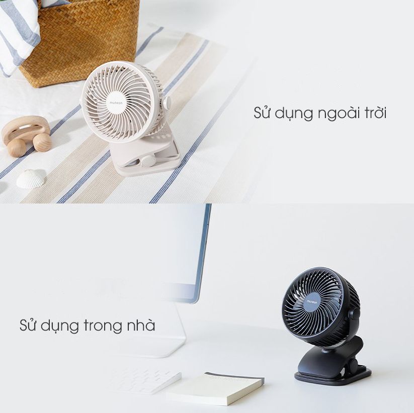  Quạt Kẹp Tích Điện Dono&Dono Phiên Bản Nâng Cấp Muteon 