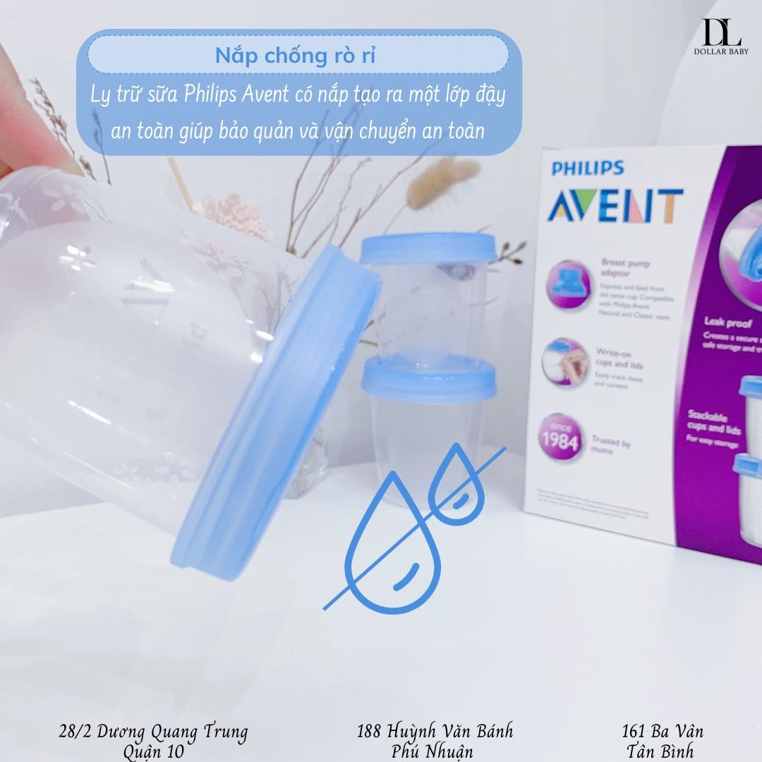  Set 10 Cốc Trữ Sữa Mẹ Philips Avent - SCF618/10 