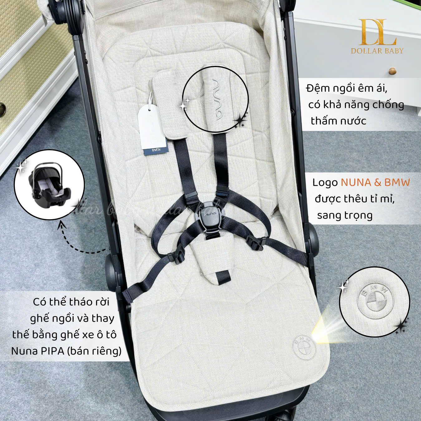  Xe đẩy NUNA TRVL LX x BMW 
