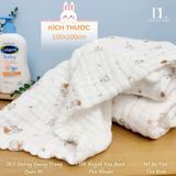  Khăn Đa Năng Xô Muslin 6 Lớp La Pomme Hoạ Tiết ( 100 x 100 ) 