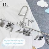  Móc Phơi Đồ Inox Gấp Gọn Honper - 35 Kẹp 