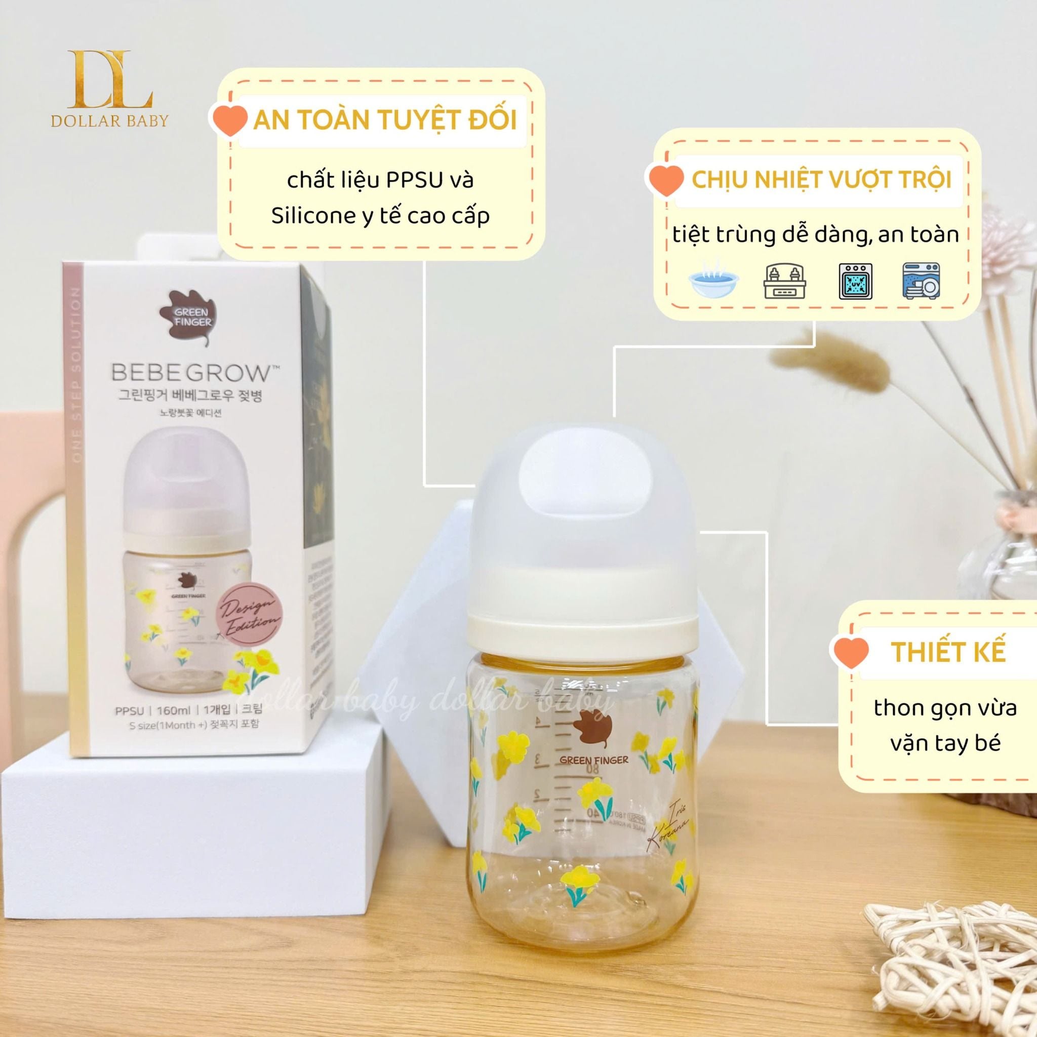  Bình Sữa GreenFinger Bebe Grow 