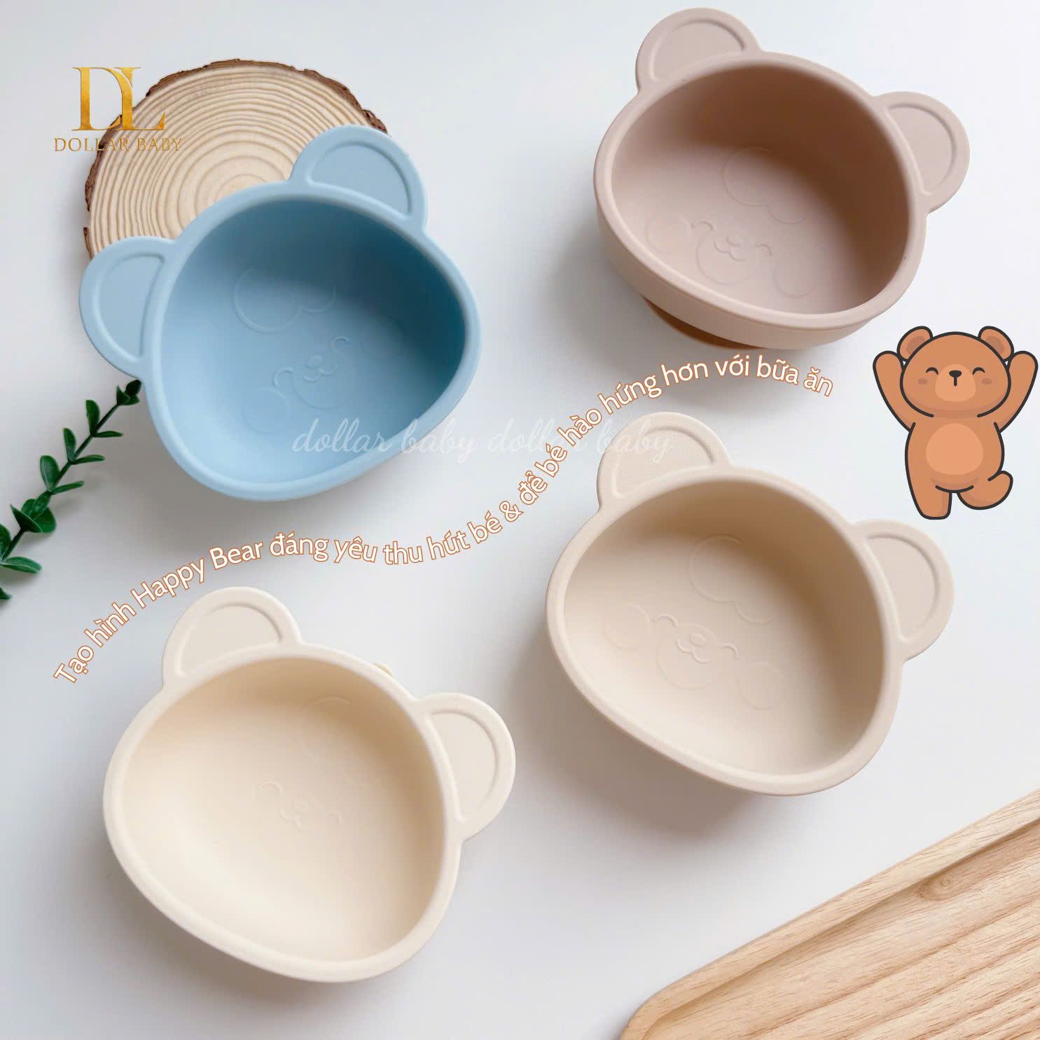  Bát Ăn Dặm Happy Bear Tobé MS 3209 