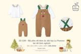  Joyful Festival - Bộ Yếm Rời Kèm Áo Dài Tay La Pomme Tai Rời Tinh Nghịch - Nâu 