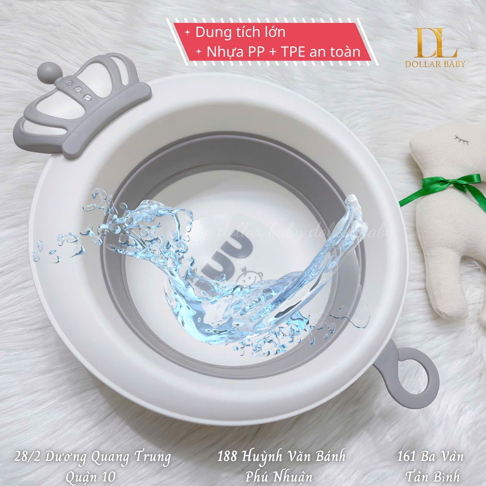  Chậu Rửa Mặt Gấp Gọn Vương Miện Holla HL - 03240 