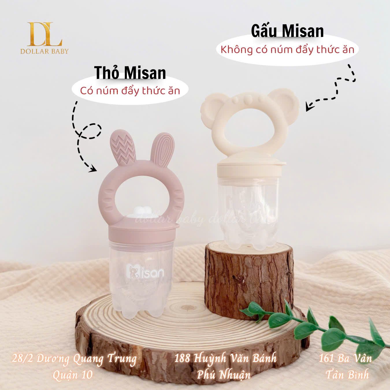  MISAN - Túi Nhai Ăn Dặm Kèm ( 3 Núm Nhai ) 