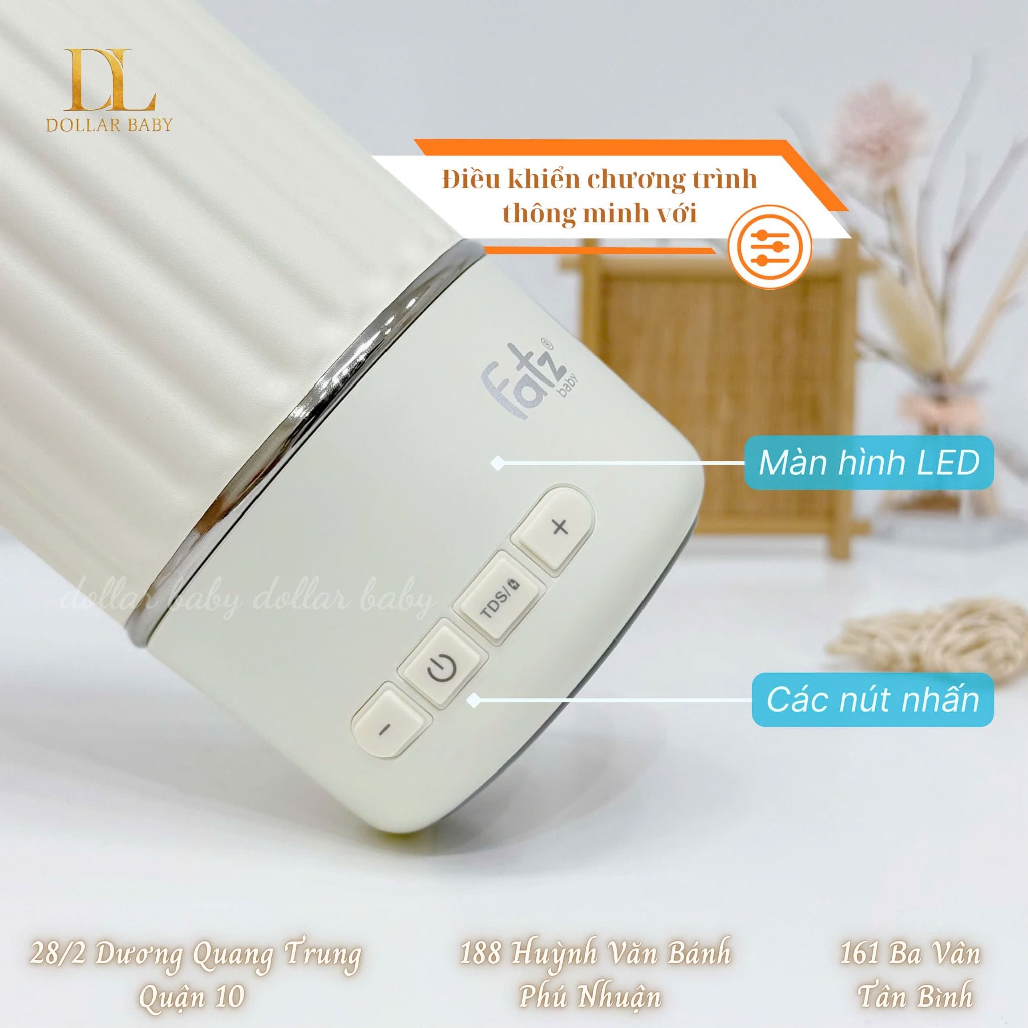 FATZ BABY - Bình hâm và đo độ tinh khiết nước pha sữa di động - Mini Smart 9 Plus 