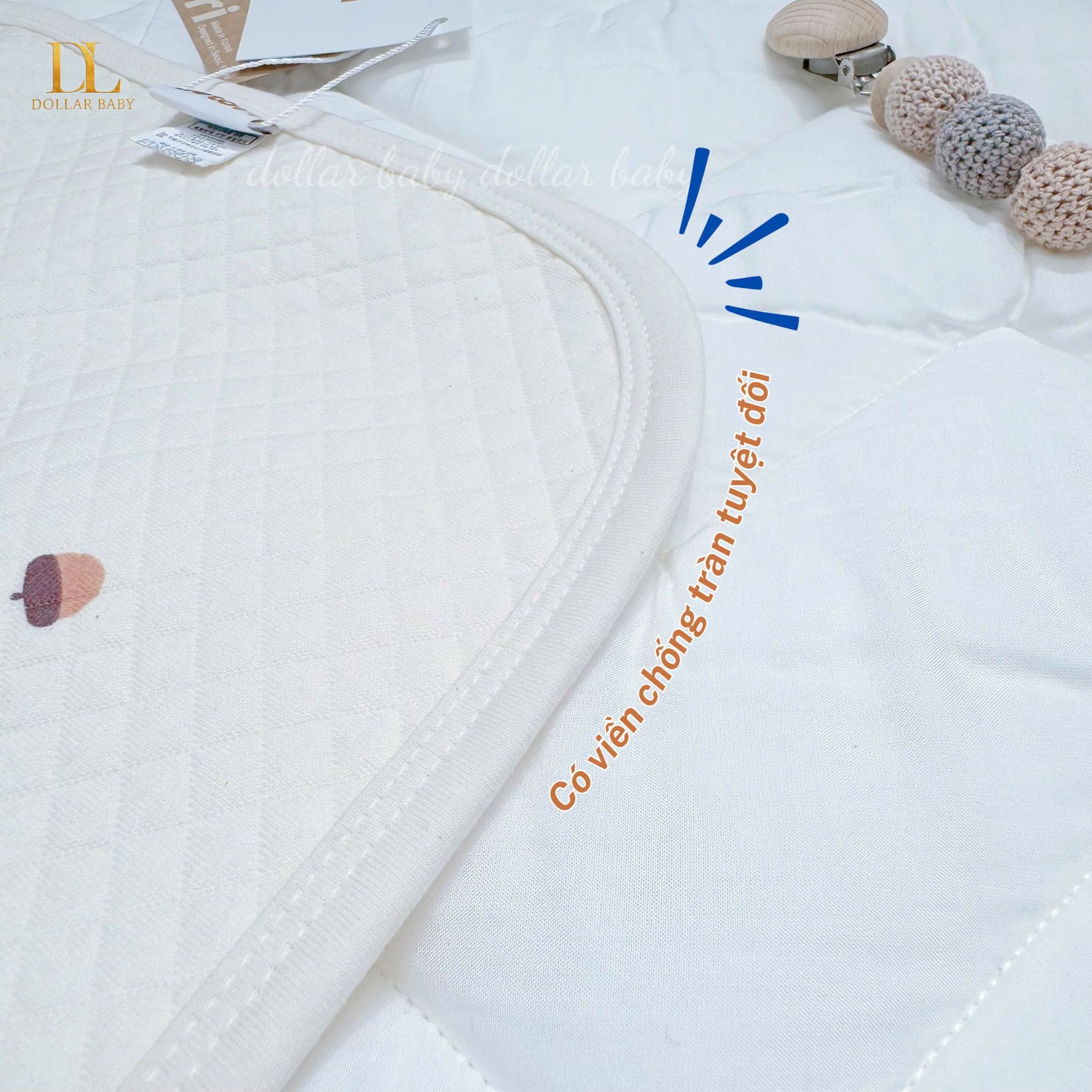  Thảm lót chống thấm Dotori Airy Waterproof Pad Organic Cotton 100% thấm hút tốt 