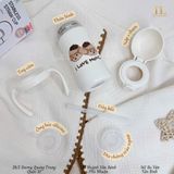  Bình Nước Giữ Nhiệt Nắp Bấm Ubmom - I Love Mong 