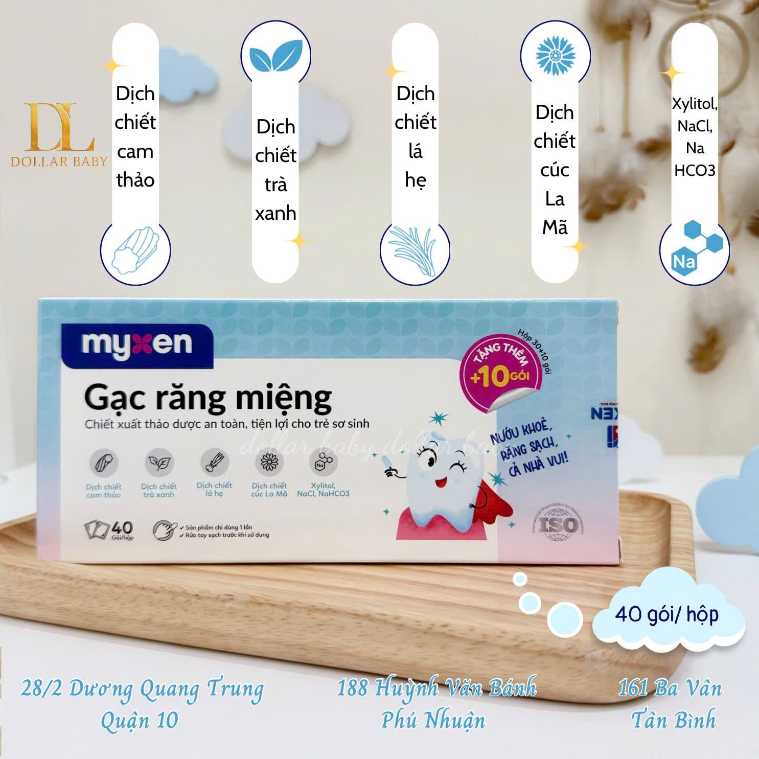  Myxen - Gạc Răng Miệng Tẩm Thảo Dược 