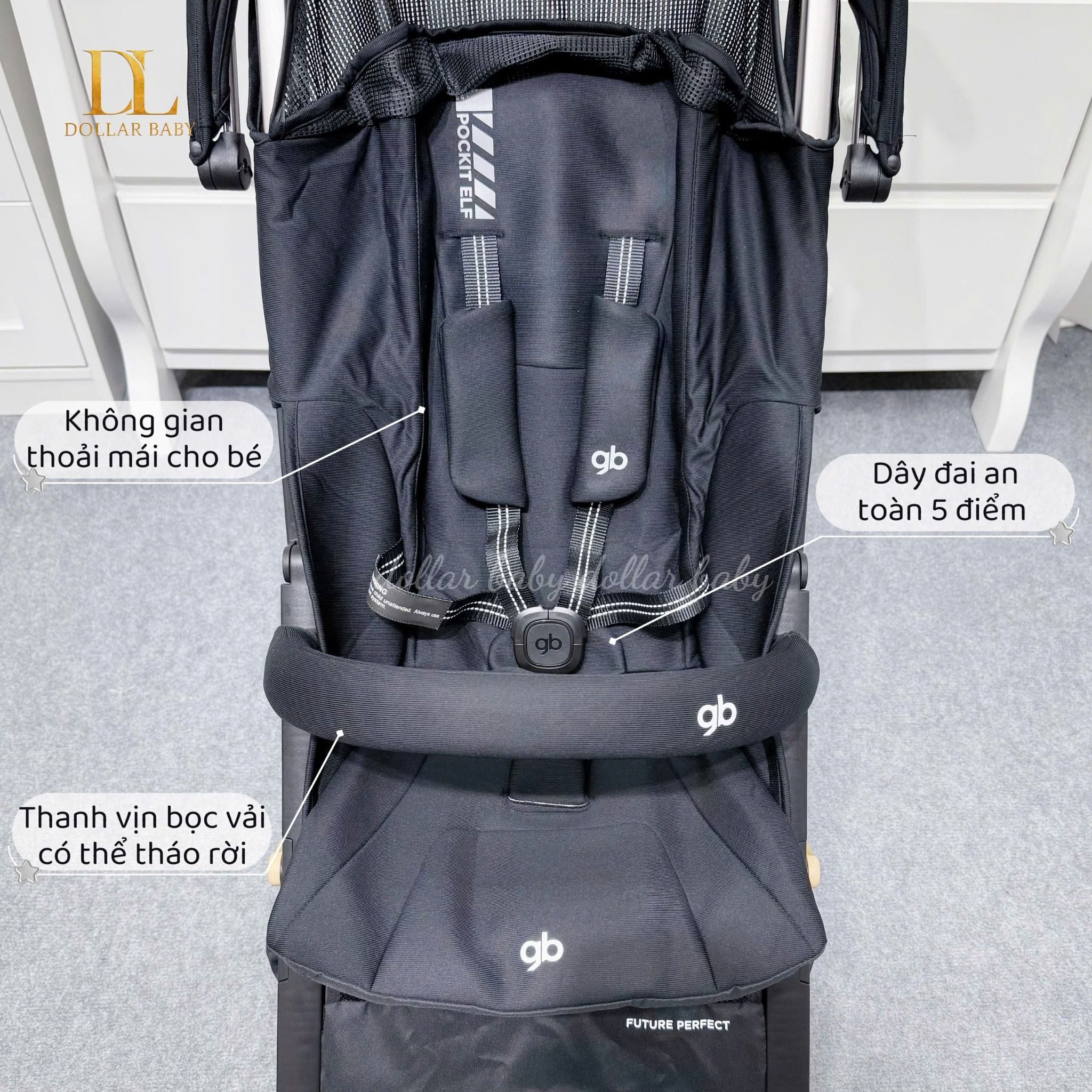  Xe đẩy gấp gọn GB Pockit ELF 