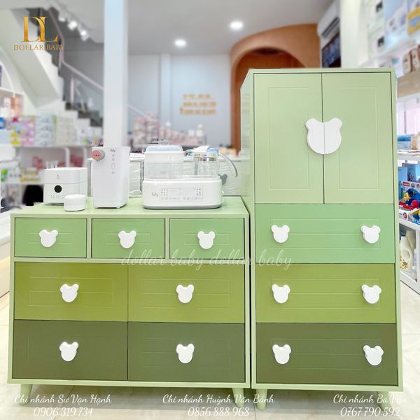  Bộ Tủ Gỗ Gấu Xanh Lá 