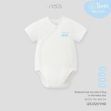  NOUS - Bodysuit Cộc Tay Màu Trắng In Chữ Baby Boy 