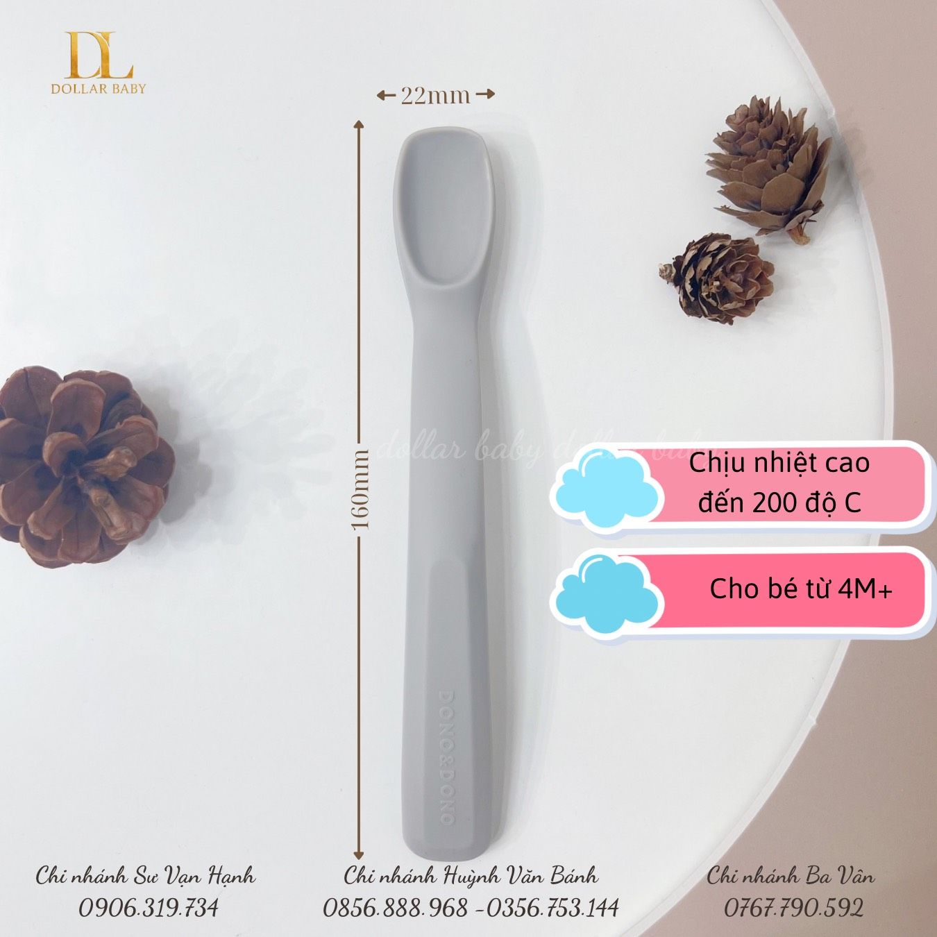  Set 2 Thìa Silicon Cao Cấp DonoDono 