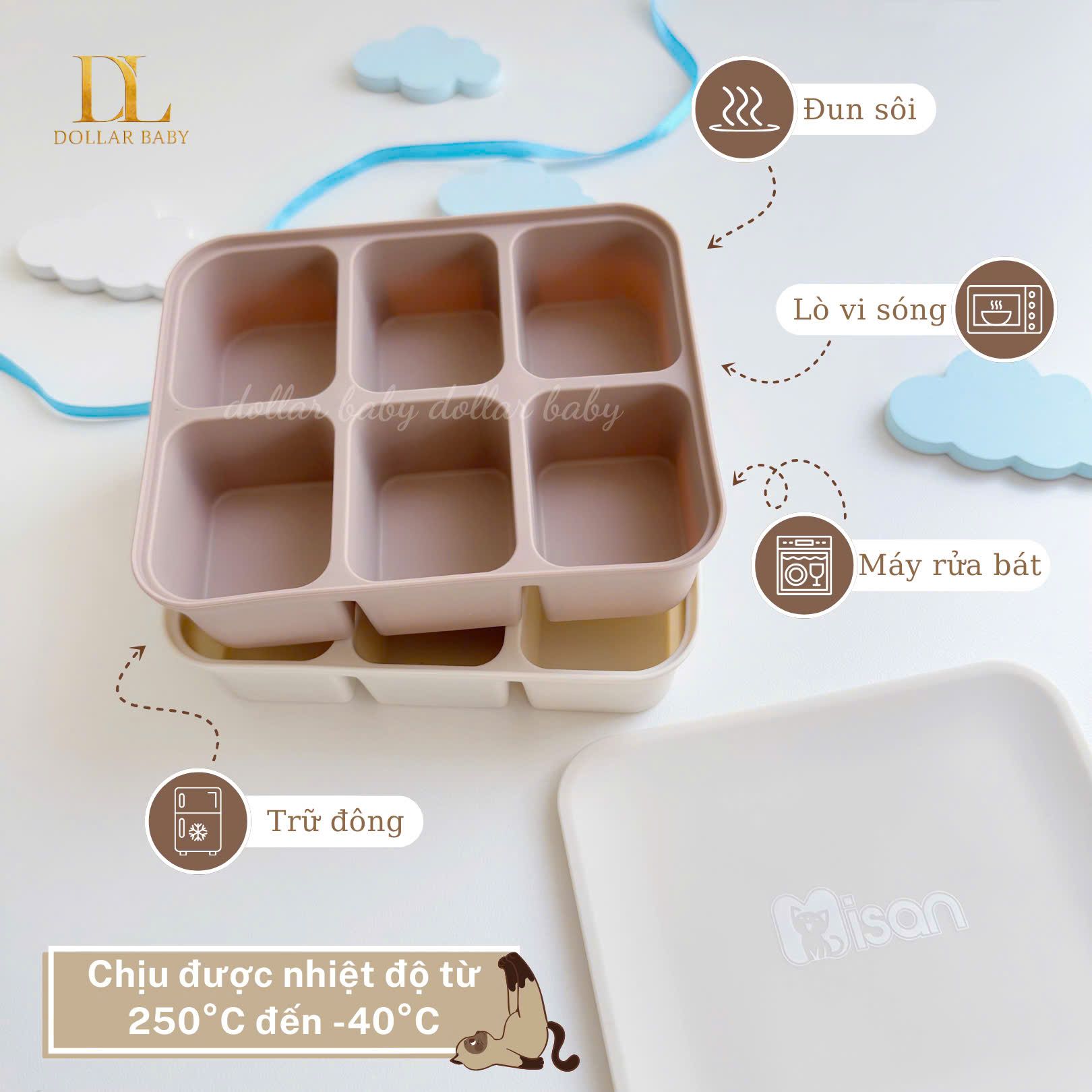  MISAN - Khay Trữ Đông Silicone 