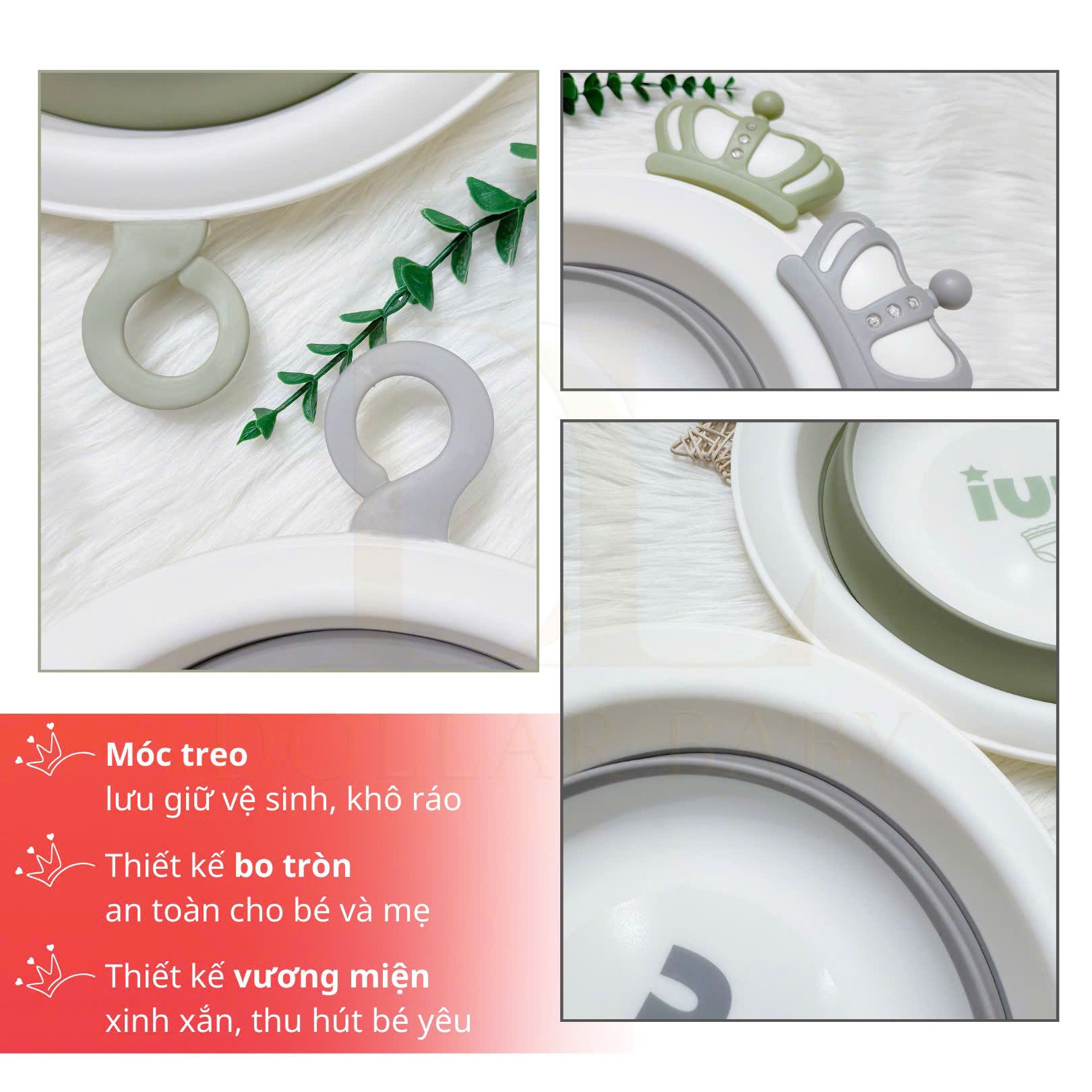  Chậu Rửa Mặt Gấp Gọn Vương Miện Holla HL - 03240 