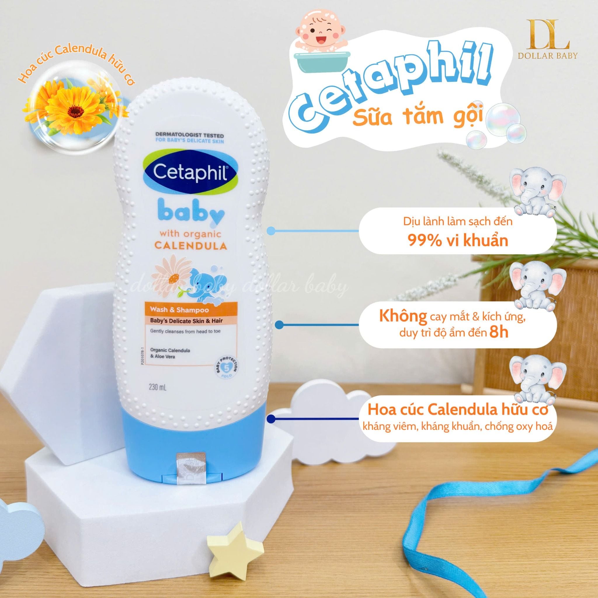  Set chăm da bé toàn diện 3 bước Cetaphil 