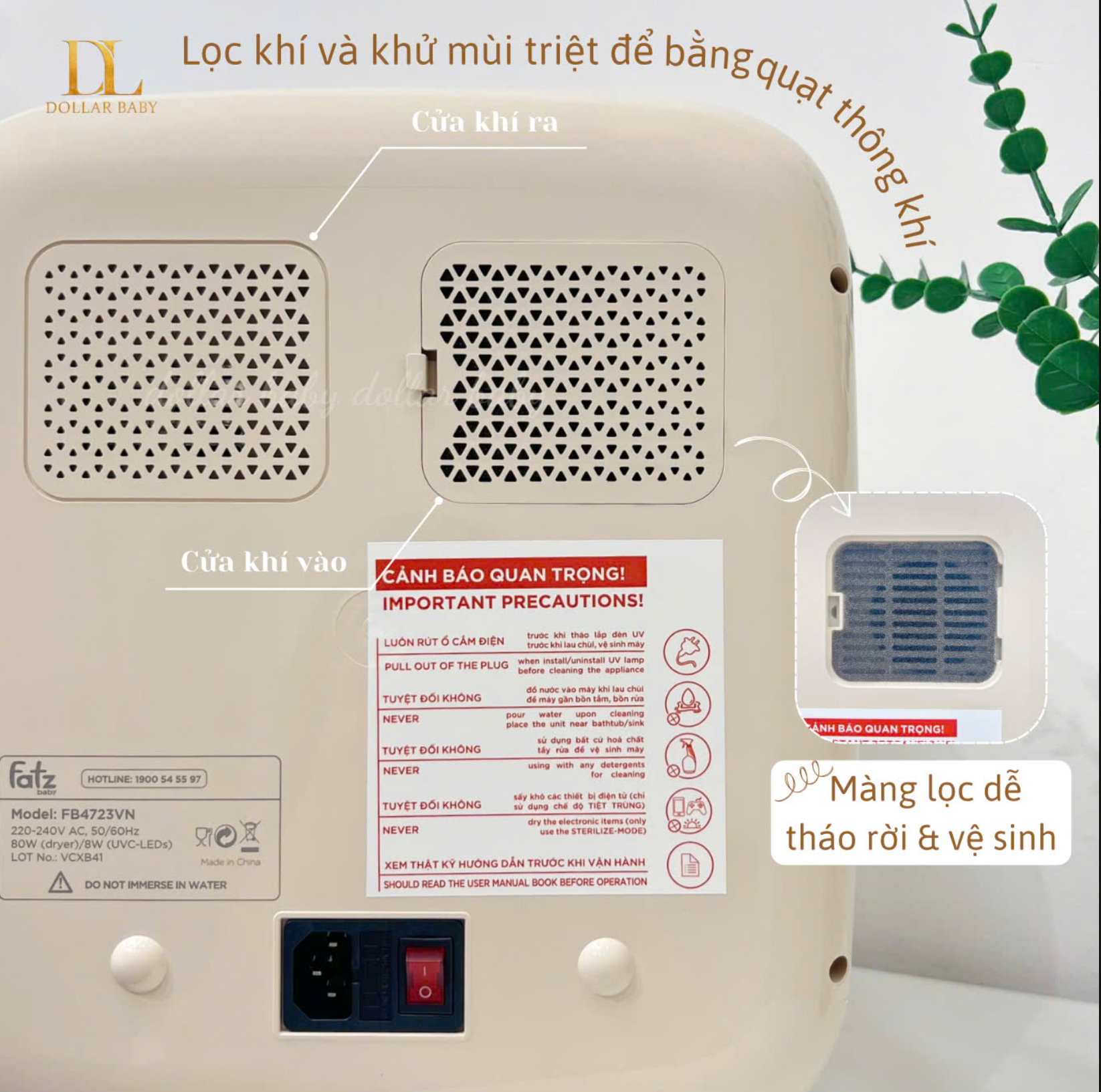  FATZ BABY - Máy Tiệt Trùng Sấy Khô UVC LED - King 6 