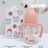  Bình ống hút tay cầm Ubmom Thỏ - PPSU ( + 6 tháng ) 