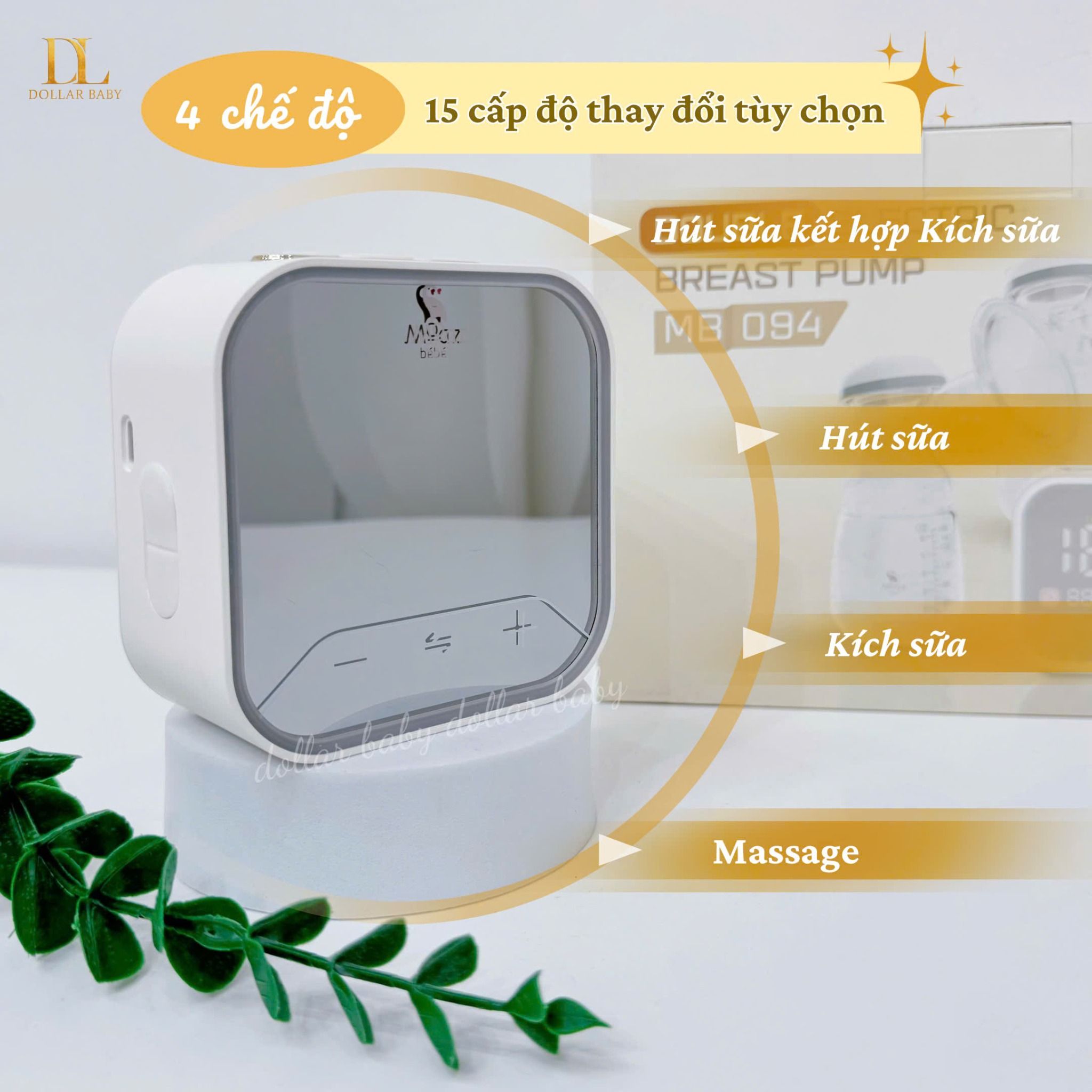  MOAZ BÉBÉ - Máy Hút Sữa Điện Đôi - MB094 