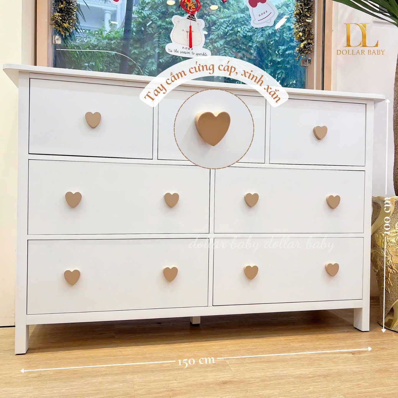  Tủ Gỗ Ngăn Kéo Trái Tim 