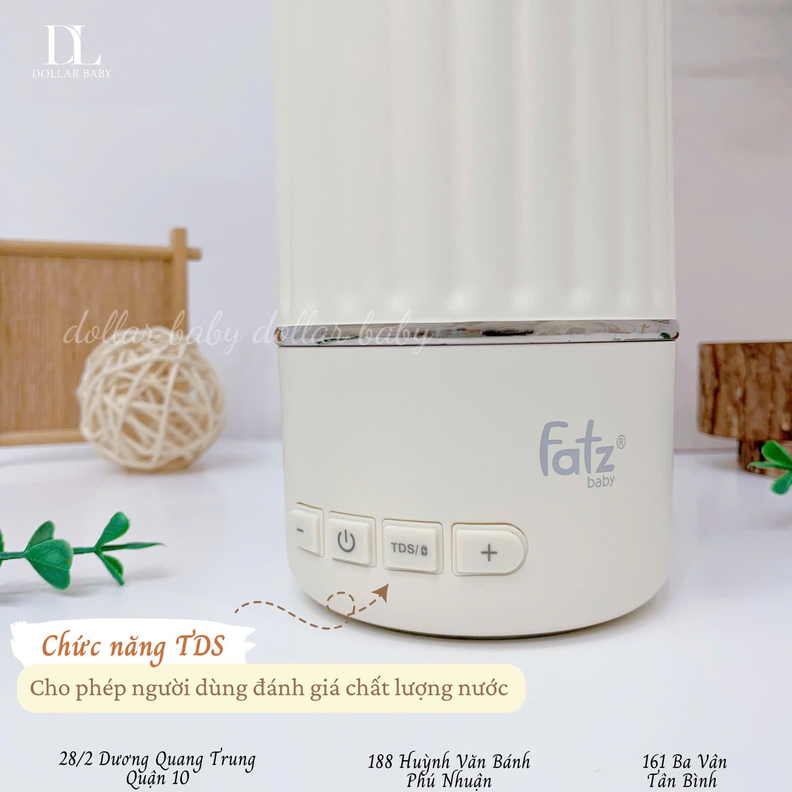  FATZ BABY - Bình Hâm Và Đo Độ Tinh Khiết Nước Pha Sữa Di Động - Mini Smart 9 