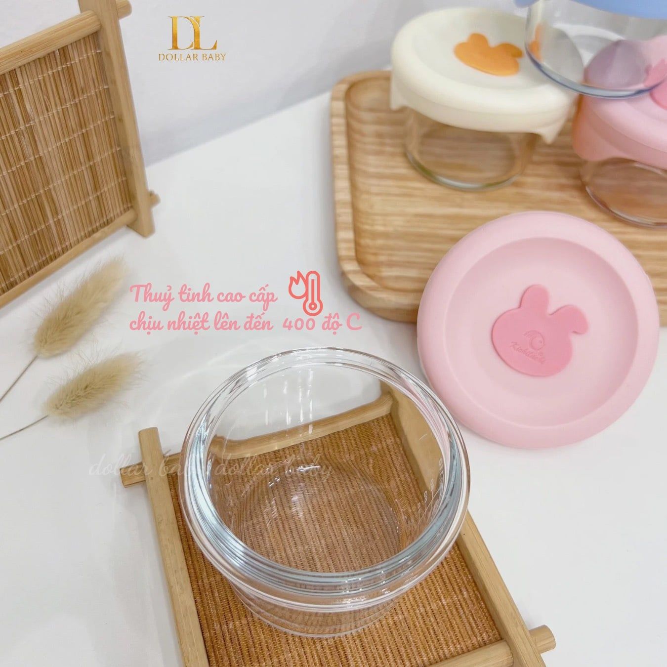  Set 3 hủ thuỷ tinh trữ thức ăn Kichilachi 