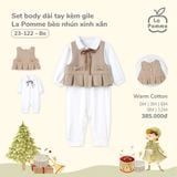  Joyful Festival - Set Body Dài Tay Kèm Gile La Pomme Bèo Nhún Xinh Xắn - Be 